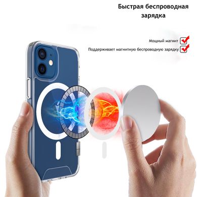 Прозрачный противоударный чехол с MagSafe STR Space Case for iPhone 12 mini - Clear, цена | Фото