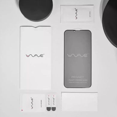 Захисне скло Анти-шпигун WAVE Privacy iPhone 12 Pro Max - Black, ціна | Фото
