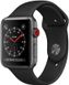 Apple Watch Series 3 (GPS + LTE) 42mm Space Gray Aluminum Case with Black Sport Band, цена | Фото 1