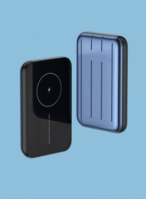 Портативное зарядное устройство c MagSafe MIC Magnetic Wireless Charging PowerBank 5000 mAh - Blue, цена | Фото