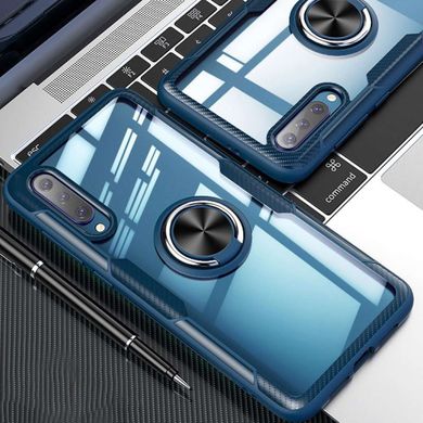 TPU+PC чохол Deen CrystalRing під магнітний тримач для Samsung Galaxy A50 (A505F) / A50s / A30s - Бесцветный / Синій, ціна | Фото