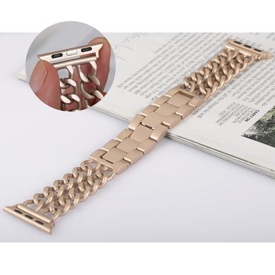 Ремінець STR Chain Stainless Steel Band for Apple Watch 38/40/41 mm (Series SE/7/6/5/4/3/2/1) - Rose Gold, ціна | Фото
