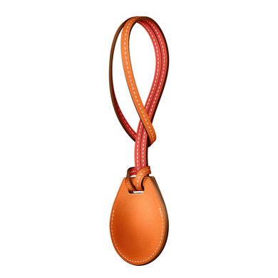 Кожаный брелок для AirTag WIWU Hermes Bag Charm - Orange, цена | Фото