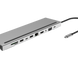 Перехідник для MacBook ZAMAX 11in1 (2xPD/2xUSB/4K HDMI/VGA/3.5mm/RJ45/SD/mSD) - Gray, ціна | Фото 2