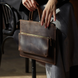 Кожаный чехол-сумка ручной работы INCARNE MARYLAND для любого ноутбука (индивидуальный пошив) - Серый, цена | Фото 2