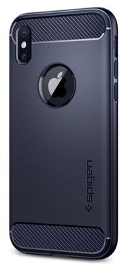 Чехол Spigen iPhone X Case Rugged Armor - Midnight Blue, цена | Фото