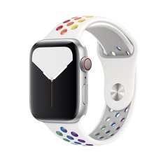 Силиконовый ремешок STR Dots Sport Band for Apple Watch 42/44/45 mm - Colorful Black, цена | Фото