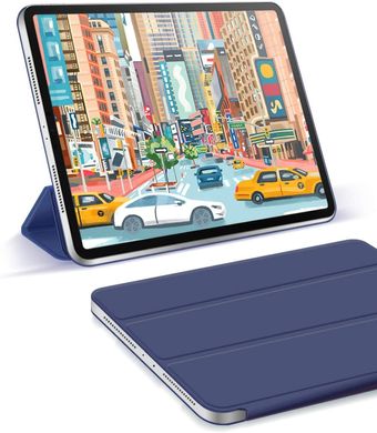 Магнитный силиконовый чехол-книжка STR Magnetic Smart Cover for iPad Pro 12.9 (2018) - Navy, цена | Фото