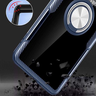 TPU+PC чохол Deen CrystalRing під магнітний тримач для Samsung Galaxy S20+ - Бесцветный / Темно-Синій, ціна | Фото