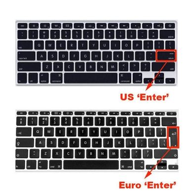 Накладка на клавиатуру для MacBook Air 13 (2012-2017) / Pro Retina 13/15 (2012-2015) - Прозрачная (EU), цена | Фото