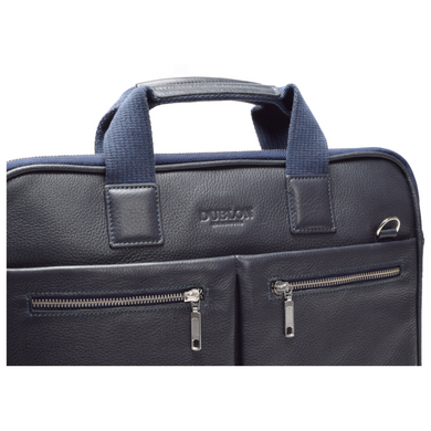 Шкіряна сумка Dublon Escudo Classic 13-14" Blue, ціна | Фото