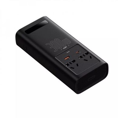 Автомобильный инвертор Baseus In-car Inverter 300W (220V CN/EU) - Black (CGNB010101), цена | Фото