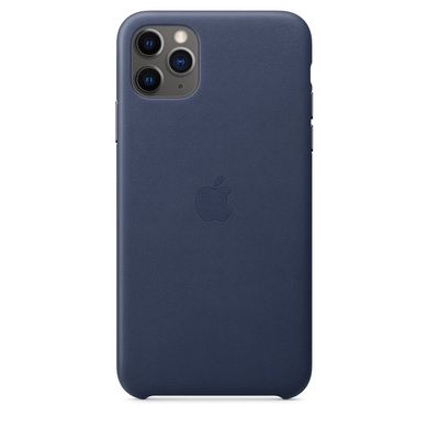 Чехол Apple Leather Case for iPhone 11 Pro Max - Midnight Blue (MX0G2), цена | Фото