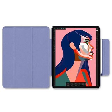 Магнітний силіконовий чохол-книжка STR Buckles Magnetic Case for iPad Pro 13 (2024) - Lavender