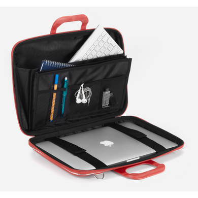Сумка BOMBATA CLASSIC for MacBook 13-14" з ременем - Червоно-бордова (E00361 30), ціна | Фото