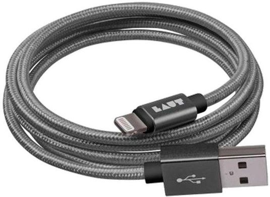 Кабель Lightning USB LAUT Link Metallics (1.2 m) Silver (LAUT_LKM_LTN1.2_SL), ціна | Фото