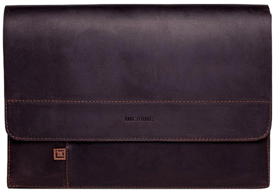 Кожаный чехол ручной работы INCARNE ATLAS для MacBook Air 13 (2012-2017) - Коньяк, цена | Фото
