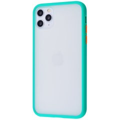 Матовый противоударный чехол STR Matte Color Case for iPhone 12 Pro Max - Mint green/orange, цена | Фото