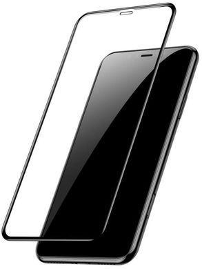 Захисне скло Baseus Full Coverage Tempered Glass for iPhone Xs Max/11 Pro Max - Black (SGAPIPH65-KC01), ціна | Фото