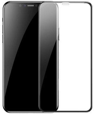 Захисне скло Baseus Full Coverage Tempered Glass for iPhone Xs Max/11 Pro Max - Black (SGAPIPH65-KC01), ціна | Фото
