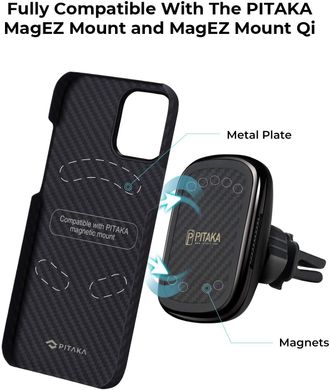 Чохол Pitaka MagEZ Case Twill Black/Blue for iPhone 12 mini (KI1208), ціна | Фото