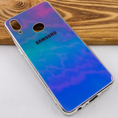 TPU+Glass чехол Gradient Rainbow с лого для Samsung Galaxy A10s - Фиолетовый, цена | Фото