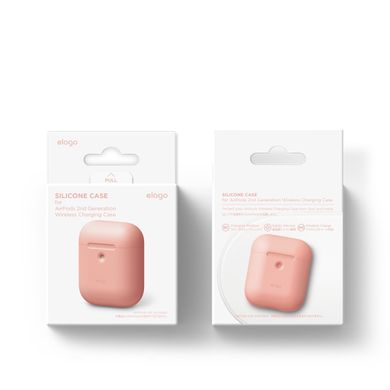 Elago A2 Silicone Case Peach for Airpods with Wireless Charging Case (EAP2SC-PE), цена | Фото
