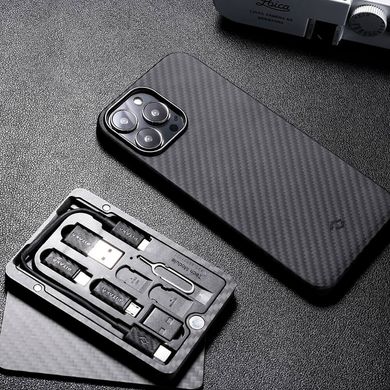 Чехол-накладка Pitaka Air Case for iPhone 13 Pro - Twill Black/Grey (KI1301PA), цена | Фото