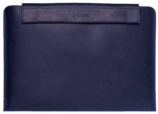 Кожаный чехол ручной работы INCARNE HORIZON для MacBook Pro 16 (2019) - Синий, цена | Фото