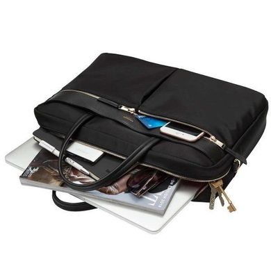 Сумка Knomo Hanover Slim Briefcase 15' Black (KN-119-104-BLK), ціна | Фото