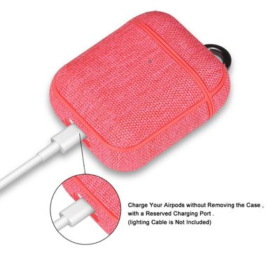 Тканевый чехол STR Fabric Case для AirPods 1/2 - Red, цена | Фото