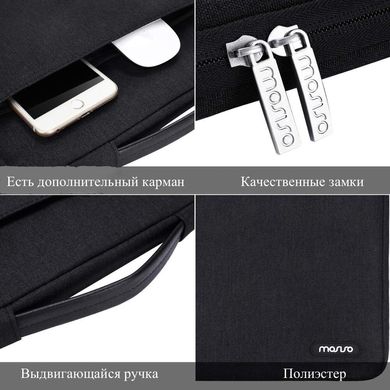 Чехол-сумка Mosiso Briefcase Sleeve for MacBook 13-14" - Black, цена | Фото