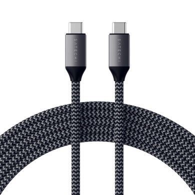 Кабель Satechi USB-C to USB-C Cable 100W Space Gray (2 m) (ST-TCC2MM), ціна | Фото