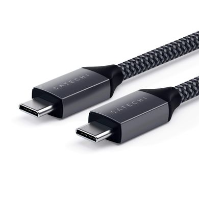Кабель Satechi USB-C to USB-C Cable 100W Space Gray (2 m) (ST-TCC2MM), цена | Фото
