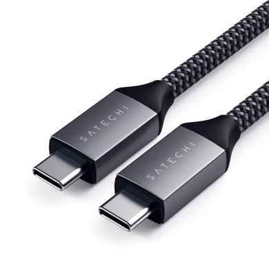Кабель Satechi USB-C to USB-C Cable 100W Space Gray (2 m) (ST-TCC2MM), ціна | Фото
