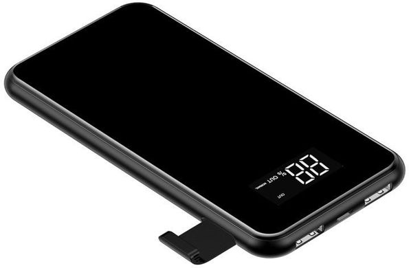 Портативний акумулятор з бездротовою зарядкою Baseus 8000 mAh Black (PPALL-EX01), ціна | Фото