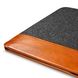 Чехол-папка на магните Tomtoc Felt & Leather Sleeve for MacBook Air 13 (2018-2020) | Pro 13 (2016-2022) - Brown, цена | Фото 5