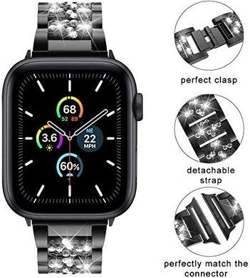 Металлический ремешок STR 3-bead Diamond Metal Band for Apple Watch 41/40/38 mm (Series SE/7/6/5/4/3/2/1) - Silver, цена | Фото