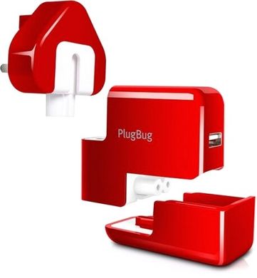 Зарядний пристрій Twelvesouth PlugBug World White/Red (2.1 A) (TWS-12-1211), ціна | Фото