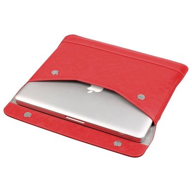 Чохол LENTION Split Leather Sleeve for MacBook 12 / Pro Retina 15 - Red, ціна | Фото