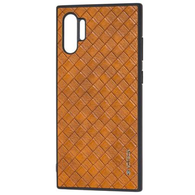 Шкіряна накладка VORSON Braided leather series для Samsung Galaxy Note 10 Plus - Сірий, ціна | Фото