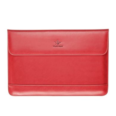 Чехол LENTION Split Leather Sleeve for MacBook 12 / Pro Retina 15 - Red, цена | Фото