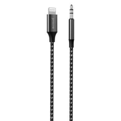 Кабель AUX Proove SoundMesh Lightning to 3.5mm (1m) - Black, ціна | Фото