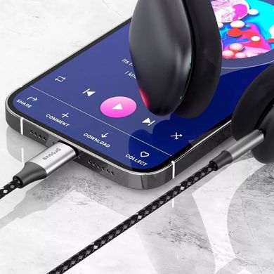 Кабель AUX Proove SoundMesh Lightning to 3.5mm (1m) - Black, ціна | Фото