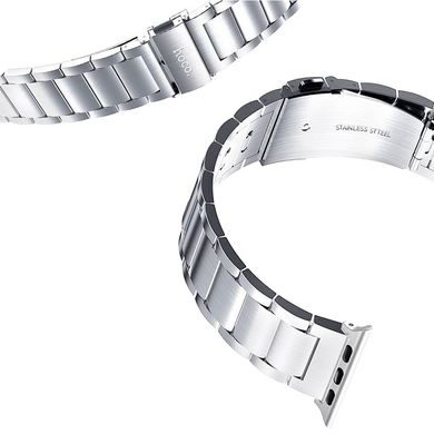 Ремінець HOCO Luxury Detachable Stainless Steel Band for Apple Watch 45/44/42 (Series SE/7/6/5/4/3/2/1) mm (Series SE/7/6/5/4/3/2/1) - Black, ціна | Фото