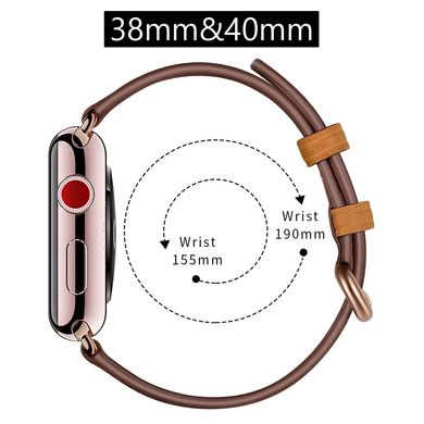 Ремешок JINYA Luna Leather Band for Apple Watch 38/40/41 mm (Series SE/7/6/5/4/3/2/1) - Rose Gold (JA4124), цена | Фото