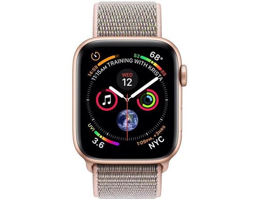 Apple Watch Series 4 (GPS+Cellular) 44mm Gold Aluminum w. Pink Sand Sport Loop (MTV12), цена | Фото