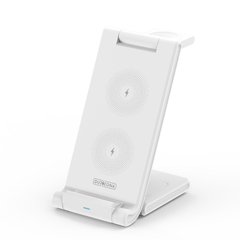 Док-станция DUZZONA W10-A 3-in-1 Wireless Charger Stand - White, цена | Фото