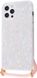 Чехол на шнурке MIC Confetti Jelly Case with Cord (TPU) iPhone 12/12 Pro - White, цена | Фото 1