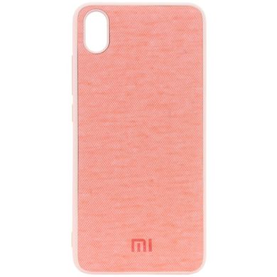 TPU чохол Textile Logo для Xiaomi Redmi 7A - Рожевий, ціна | Фото